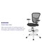 Flash Furniture Black Draft Chair, White Frame HL-0001-1CWHITE-GG - alternate 7